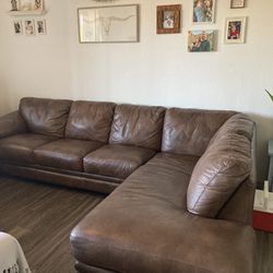 La-Z-Boy Brown Leather Couch