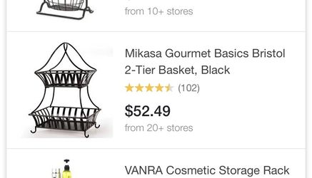 FIRM PRICE 2 tier metal basket organizer decor