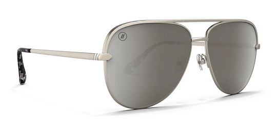 Assertive Style Aviator Sunglasses - Polarized Smoke Lens & Black Brow Bar Frame – Blenders Eyewear bought at Scheels in Chandlernpt a scratch or mark