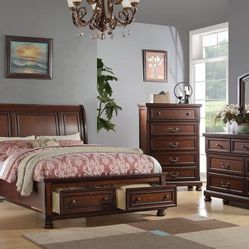 Queen Bed Frame  Dresser Mirror One Nightstand Free Local Delivery   Check Description