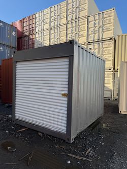 15FT SHIPPING CONTAINER – WIND & WATERTIGHT | HEAVY DUTY STORAGE SHED | CONEX BOX (ROLL-UP DOOR)