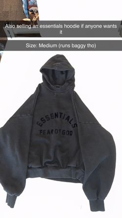 Essentials Fear of God Jet Black Hoodie