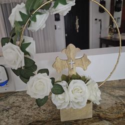Center Table Decorations for Baptism, First Communion, or Confirmation. 8 items for $250, or $35 each.