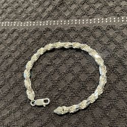 Silver Rope Bracelet 