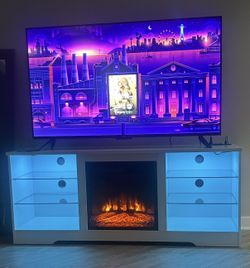 LED Fireplace TV Stand (With Or Without TV)