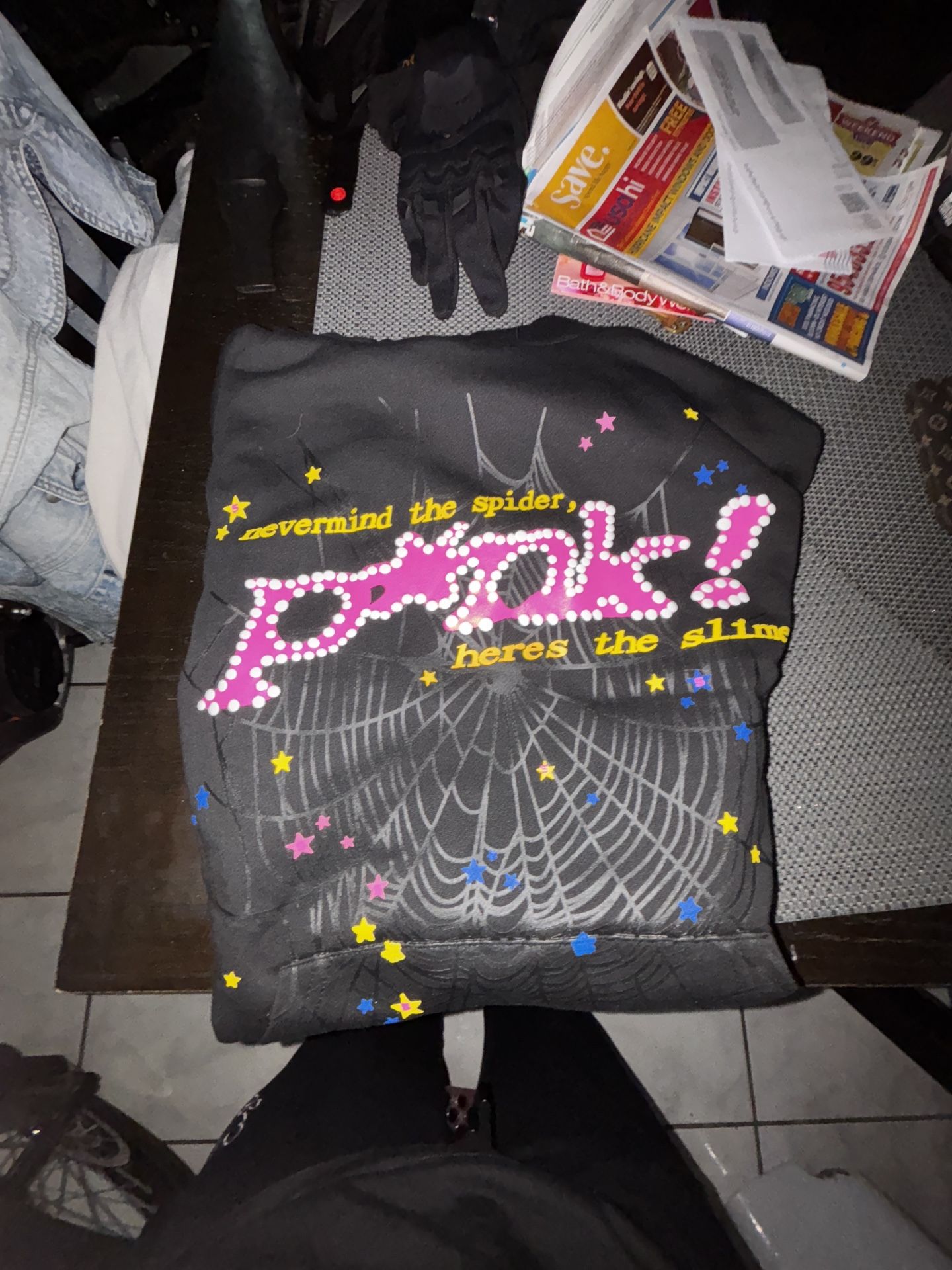 Pink Sp5der Hoodie M