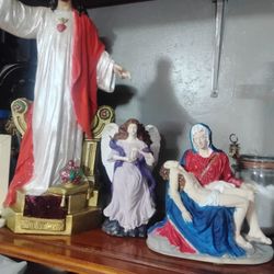 Catholic Statues Of Mary  and Jeuess