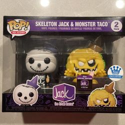 Skeleton Jack Box & Monster Taco Funko Pop 2 Pack *MINT* Online Shop Exclusive Special Edition Jack In The Box JitB Ad Icons 2pk