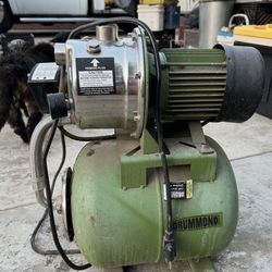 DRUMMOND 1 HP Stainless Steel Shallow Well Pump and Tank with Pressure Control Switch,