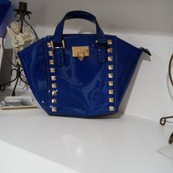 Royal Blue Handbag Has Long Strap To!