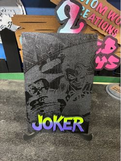 Engraved Joker Robbin gun point