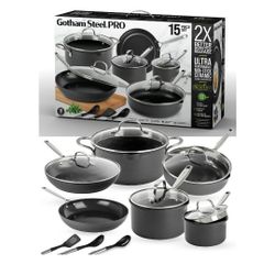 The Gotham Steel Pro Cookware 15 Piece Set New