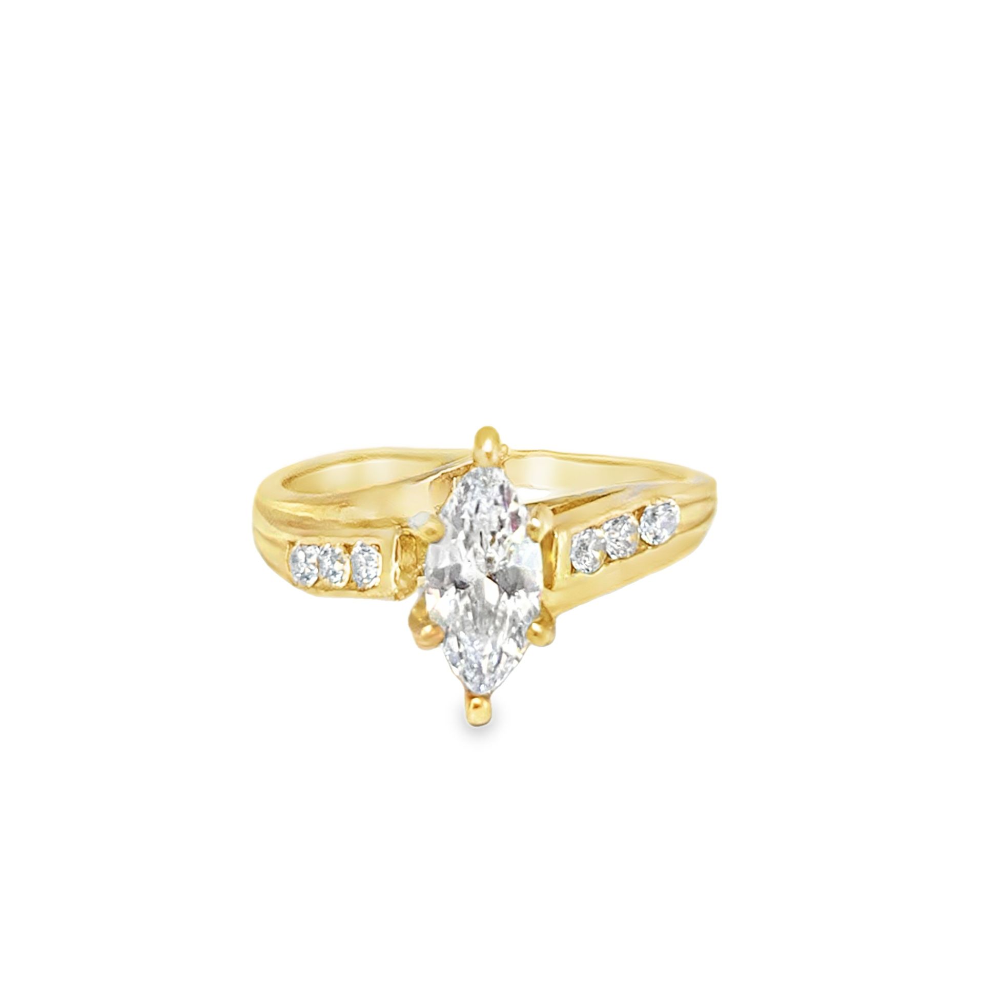 10k Yellow Gold Marquise Cut Ring
