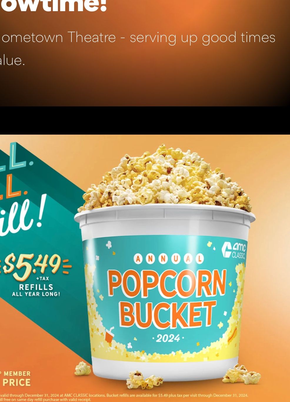 AMC Annual popcorn Bucket