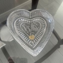 Princess House Lead Crystal Heart Shaped Dish
