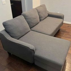 Ashley HomeStores Gray Modern 83” Sleeper Sectional Sofa with LAF Chaise