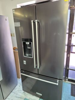 Kitchen Aid Refrigerator 3 Doors Dark Stainless Counter Depth