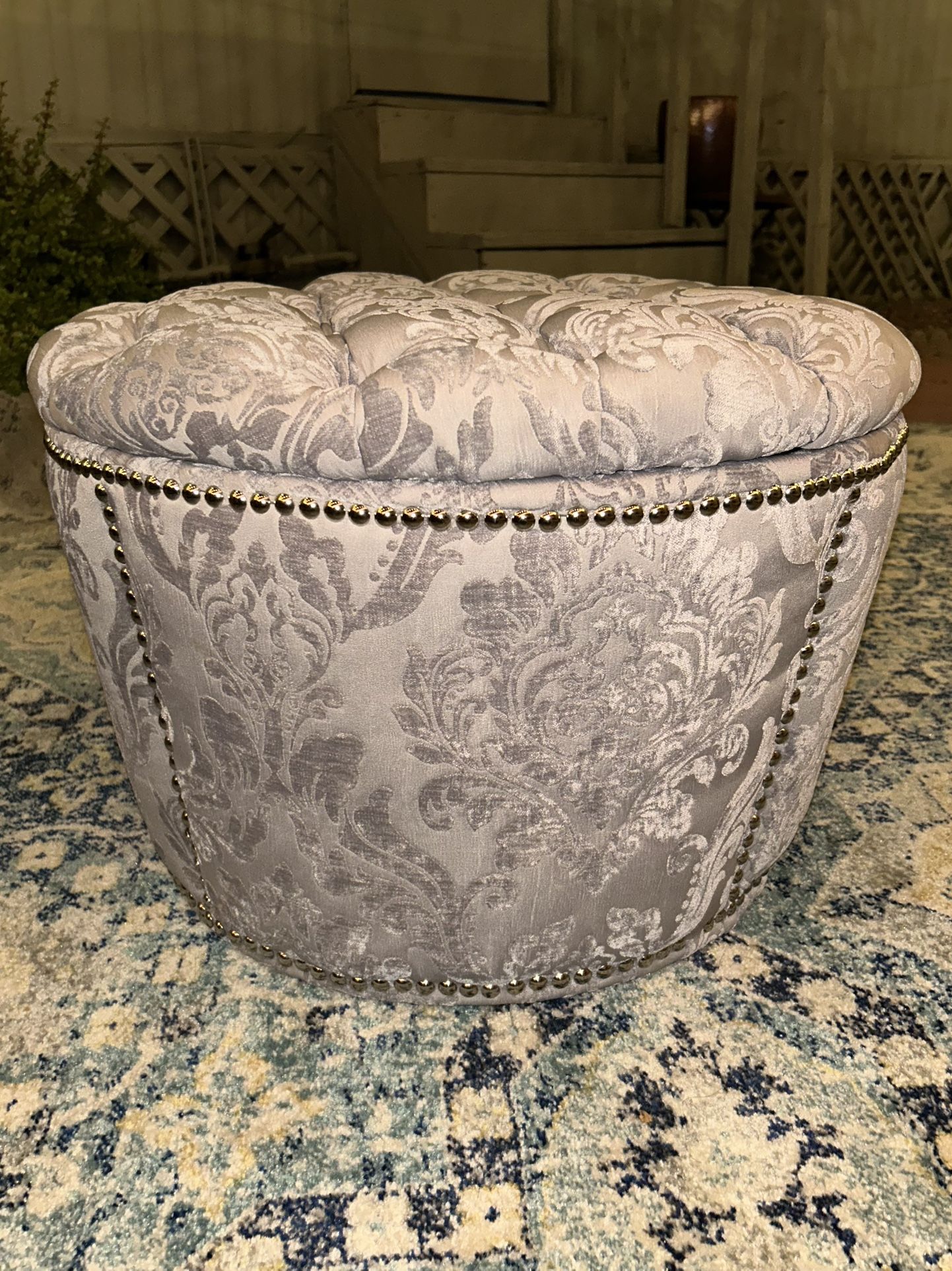 Gray Ottoman Storage