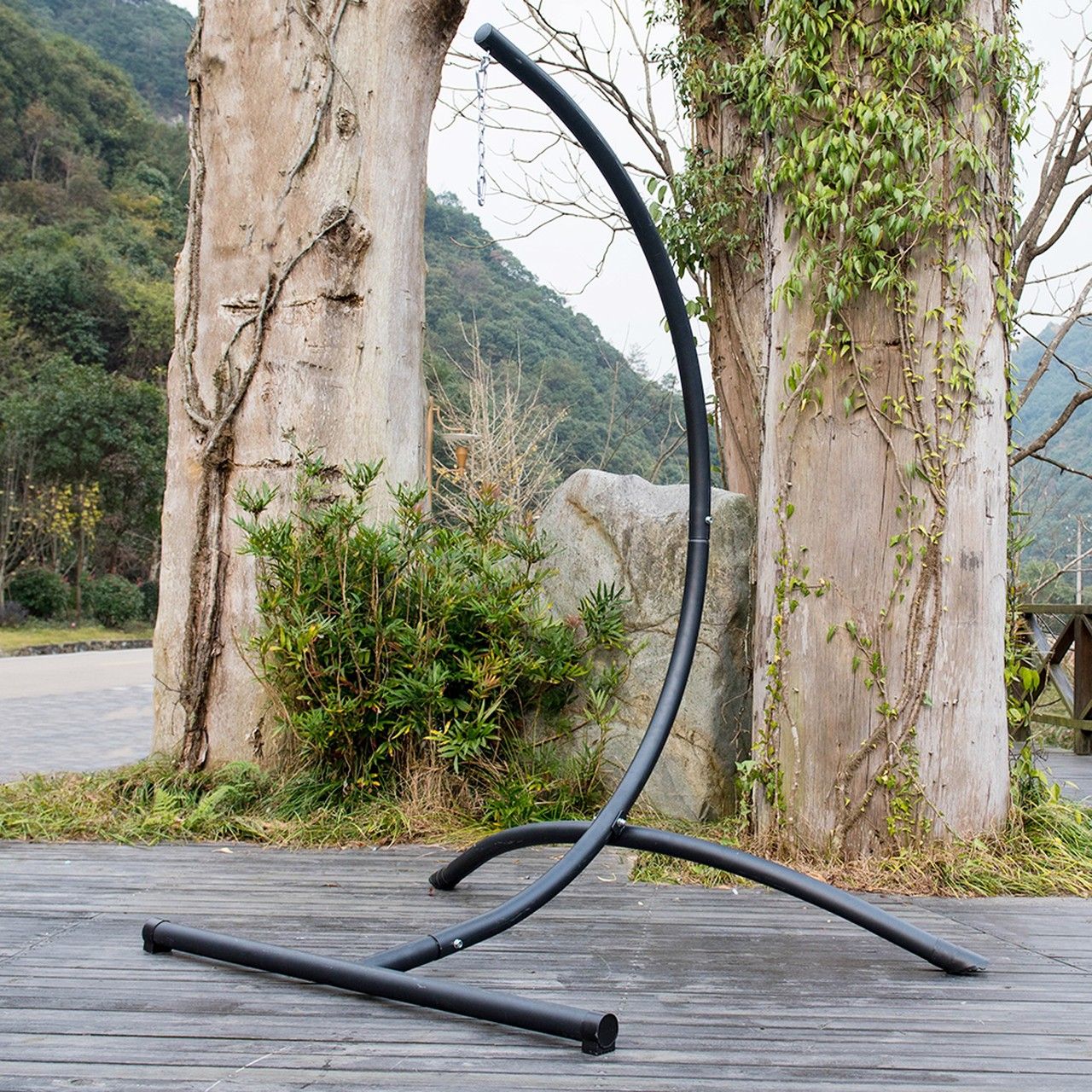 NEW Hammock Stand Solid Steel for Hanging Air Porch Swing Chair Indoor Backyard Summer Outdoor Patio