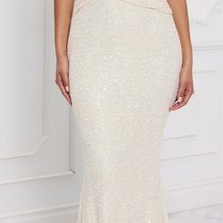 Champagne Formal Dress Size L