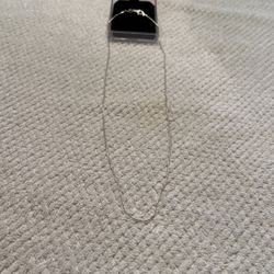 Silver, braided chain necklace 18 inch $45