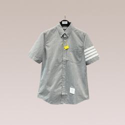 Thom Browne Chambray Short Sleeve Shirt