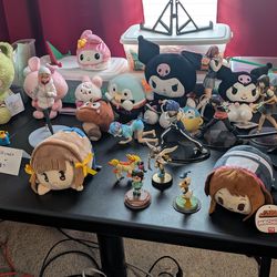 $7 anime figures plushies and trading sanrio kuromi mha amiibo plush goals pokemon
