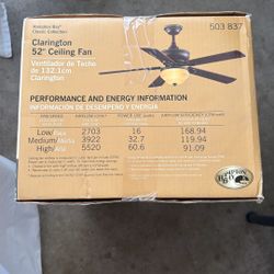 Hampton Bay Celing Fan 52 inch 