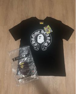 Bape x Crome Hearts black tee size small