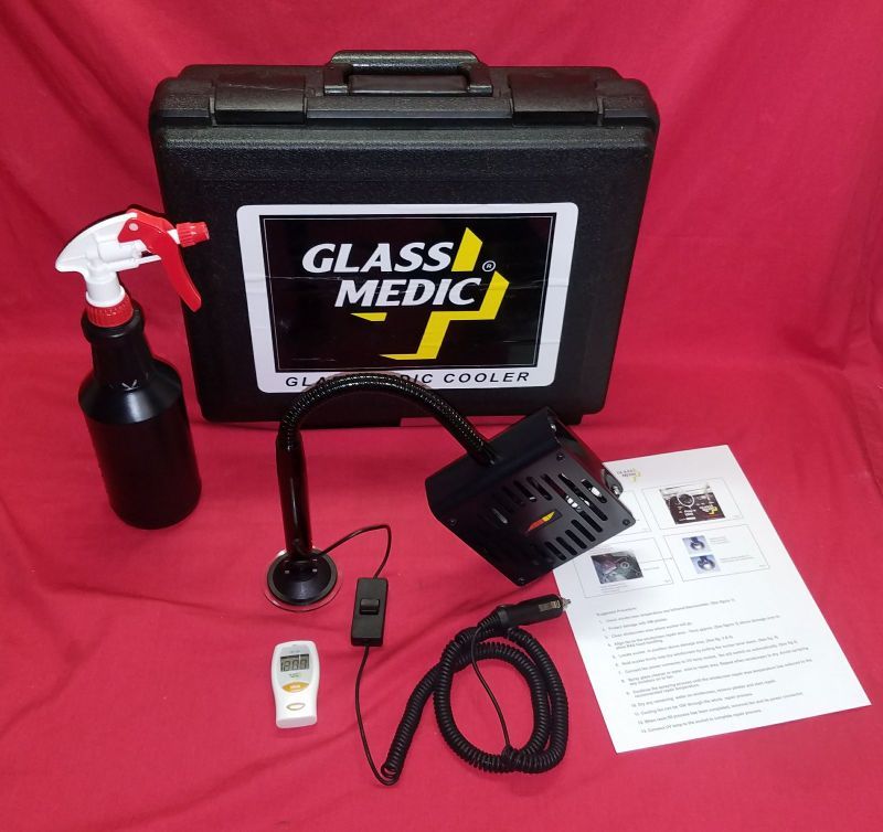 Glass medic windshield repair fan cooler auto glass repair thermometer autoglass