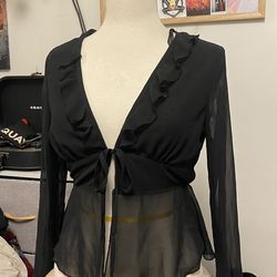 Sheer black top