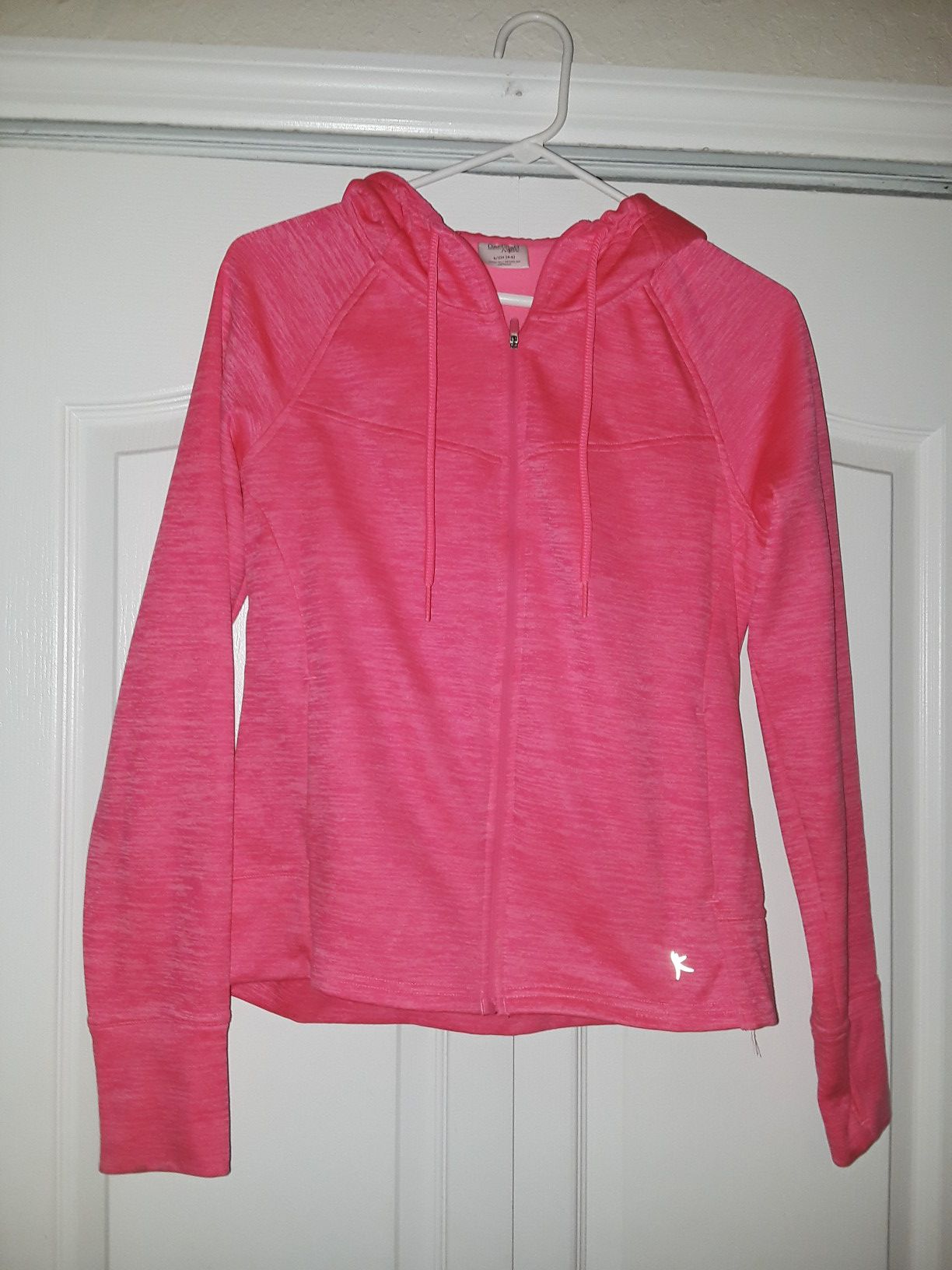 Hot pink Ladies danskin size small 4/6 zip-up active wear hoodie