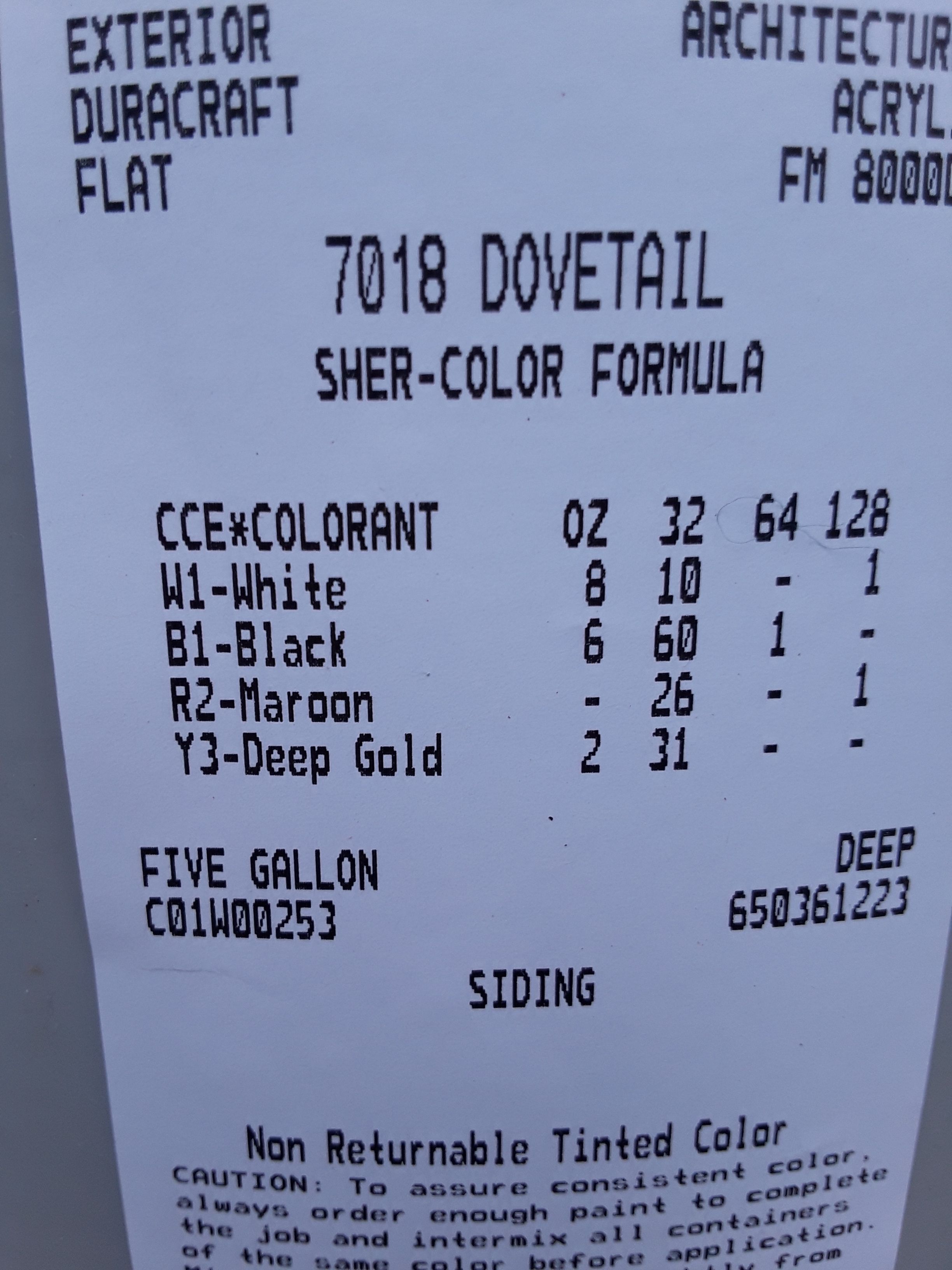 5 Gallons of dovetail grey exterior Sherwin Williams Paint for Sale