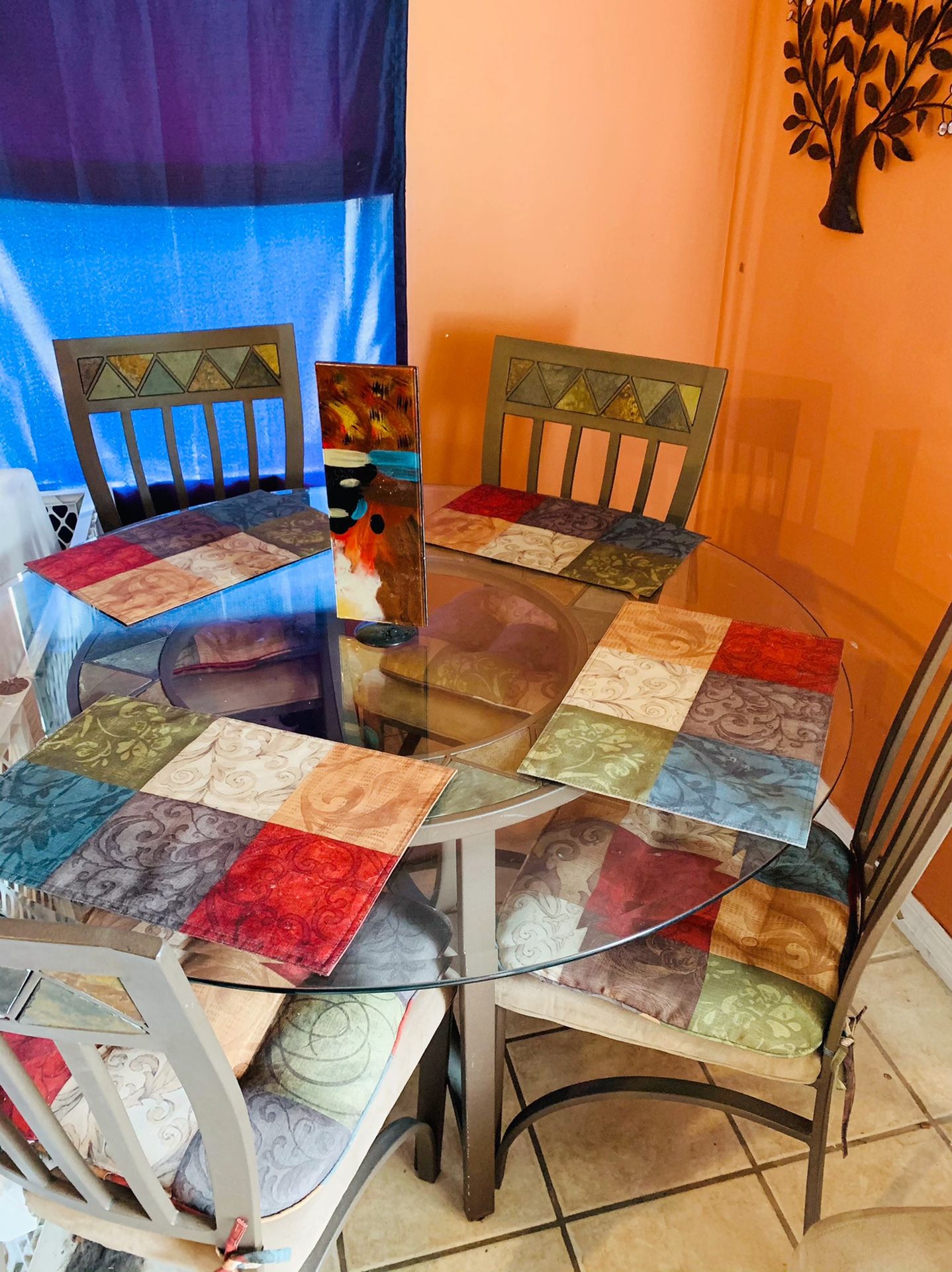 Dining room set and matching bar stools