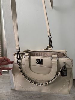 Steve Madden SM Cream Structured Handbag