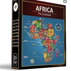 Africa Jigsaw Puzzle - Map of Africa - Black History - Board Games - Jigsaw Puzzles - 100 Piece Puzzles - Continent Puzzle - Geography Puzzle - South 