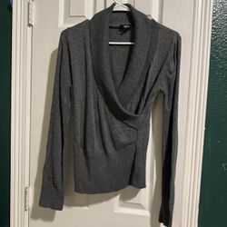 BCX Charcoal Cowl Neck Sweater 