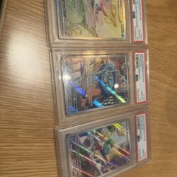 PSA 10 Squirtle, Bulbasaur and milotic