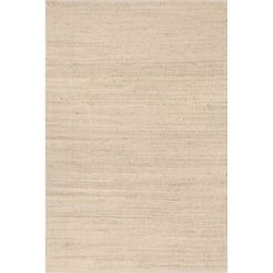 Nuloom 8x10 Elfriede Jute & Cotton Hand Woven Indoor Area Rug, Natural, Solid Rustic Farmhouse Style Natural Fiber Bedroom, Living Room  