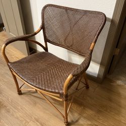 Woven Rattan Accent Chair – Boho / Coastal Style