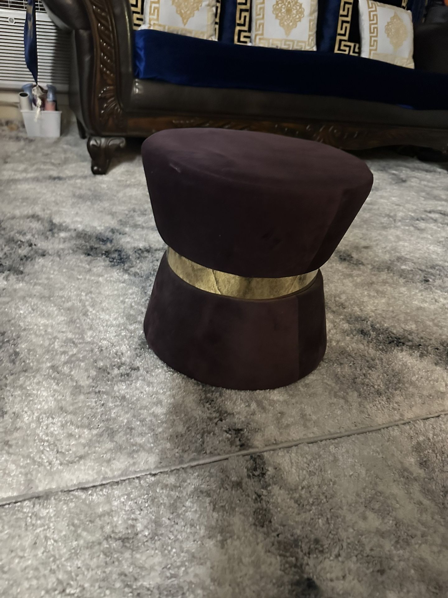 Velvet Ottoman/Stool | Round