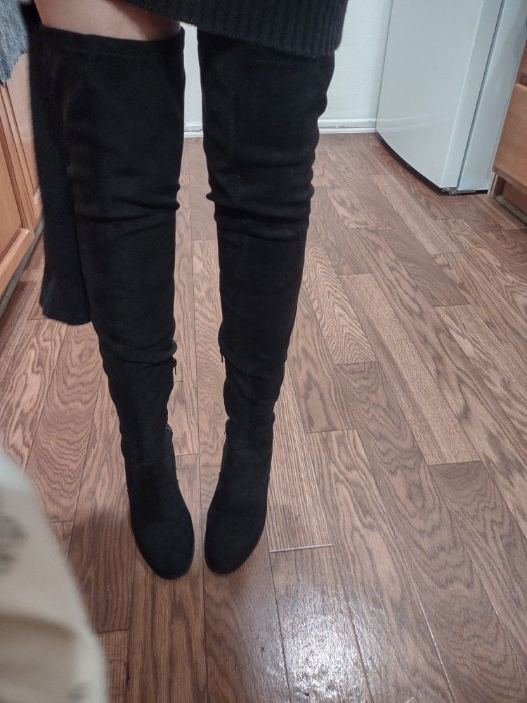 New Knee High Black Boots
