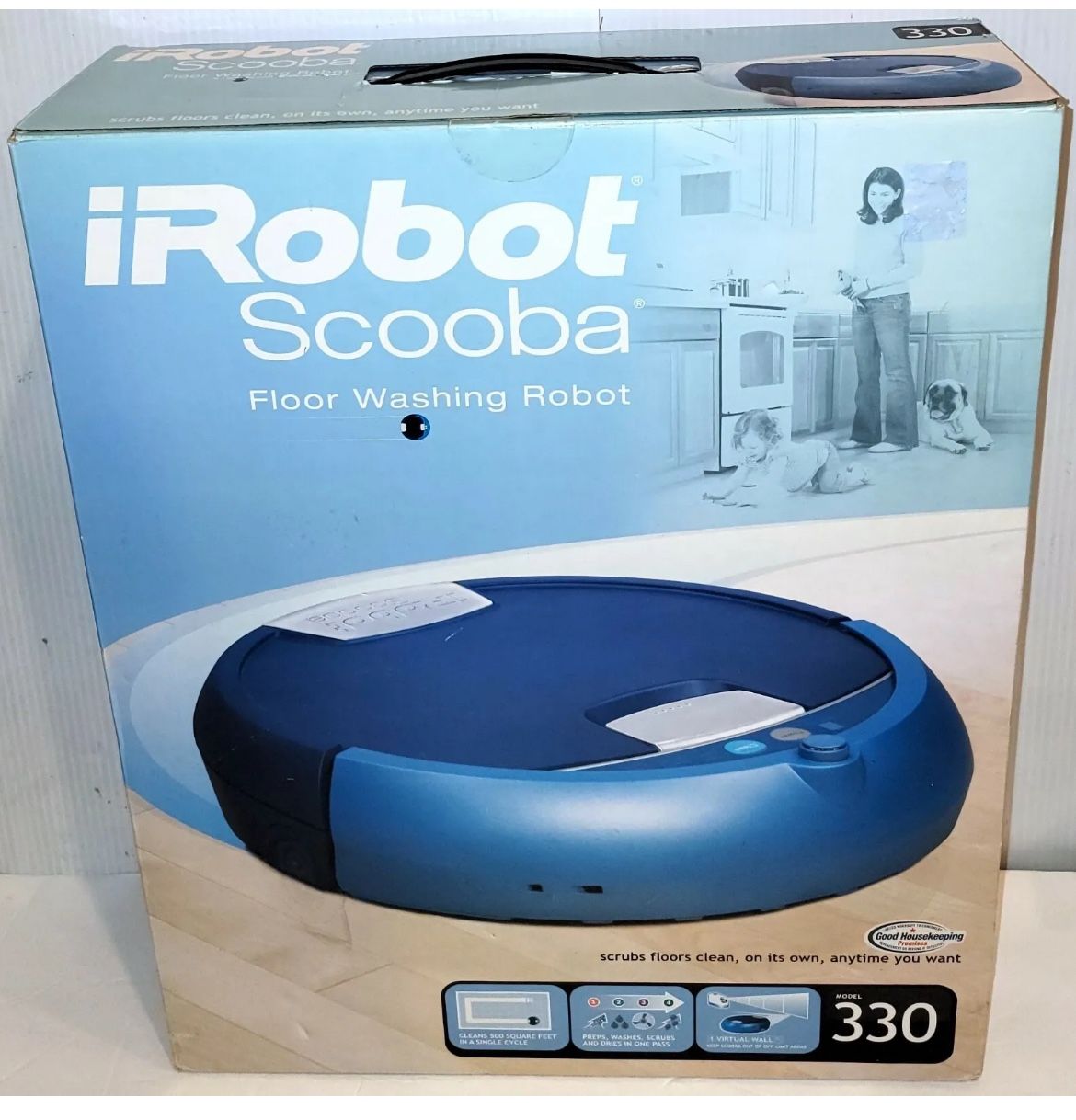 iRobot Scooba 330 Robotic Floor Washing Scrubbing Robot Cleaner scrubber (RARE!)