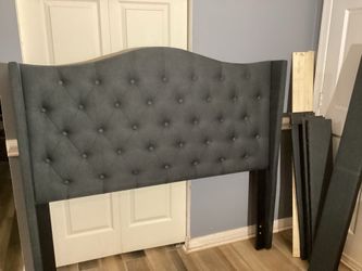 Upholstered Dark gray Full Bed Frame