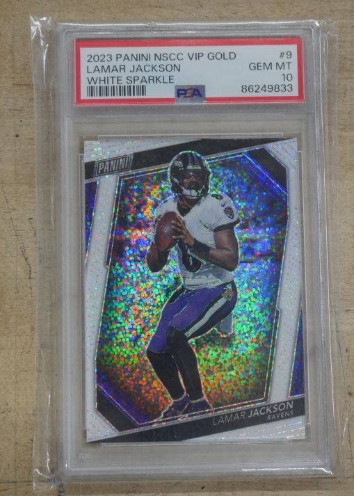 2023 PANINI NSCC VIP GOLD WHITE SPARKLE LAMAR JACKSON GEM MT 10 PSA .,All Products : American Fashion Style Bags On Sale