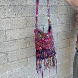 Woven Vintage Small Side Bag Cute Retro Purse