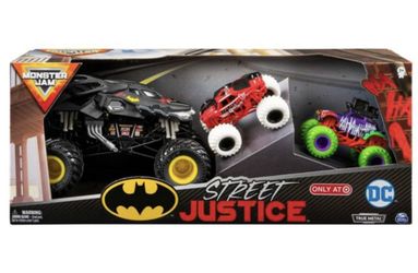 Monster Jam Batman Street Justice 3-pk Bundle New In Box