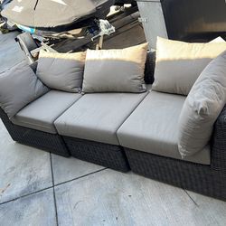 Outdoor couch, wicker