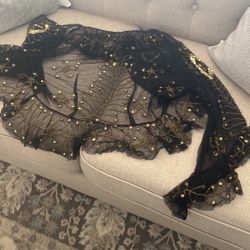 Golden Embroidered Shawl