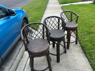 Selena & Lily  Brand Bar Stools Dark Stained